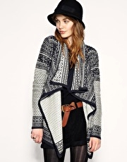 ASOS Pattern Wrap Blanket Cardigan