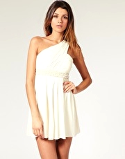 ASOS Pearl Waist One Shoulder Dress