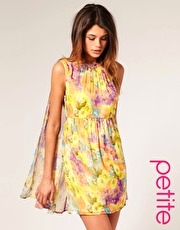 ASOS PETITE Cape Back Floral Dress
