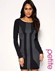 ASOS PETITE Contrast Panel Bodycon Dress