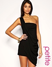 ASOS PETITE Drape One Shoulder Dress