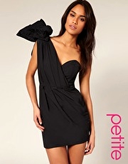 ASOS PETITE Exaggerated Bow Shoulder Dress