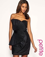 ASOS PETITE Fan Pleated Bandeau Dress