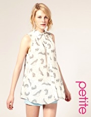 ASOS PETITE Feather Print Tunic