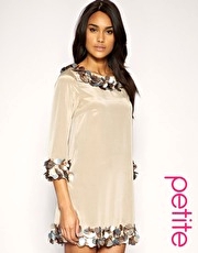 ASOS PETITE Floral Cluster Hem Tunic