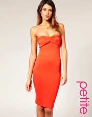 ASOS PETITE Midi Bandeau Dress With Twist Top