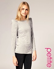 ASOS PETITE Padded Shoulder Top