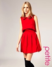 ASOS PETITE Peterpan Collar Open Back Dress