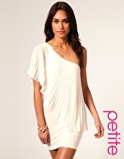 ASOS PETITE Pleated One Shoulder Bodycon Dress