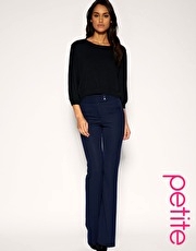 ASOS PETITE Tailored Ponti High Waisted Slim Flare Trousers