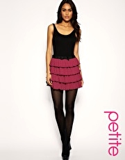 ASOS PETITE Tiered Pleated Ra-Ra Skirt
