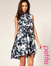 ASOS PETITE Watercolour Lily Swing Dress