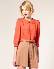 ASOS Pintuck Front Shell Top