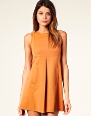 ASOS Pleat Front Shift Dress