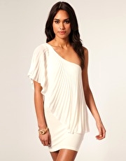 ASOS Pleated One Shoulder Bodycon Dress