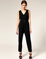 ASOS Pleated Open Back Jumpsuit