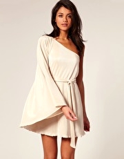 ASOS Pleated Swing One Sleeve Dress