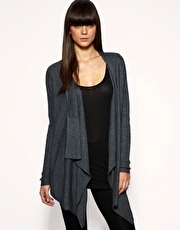 ASOS Premium Angora Mix Knitted Rib Detail Lounge Wrap