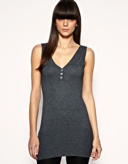 ASOS PREMIUM Angora Mix Knitted Rib Lounge Vest