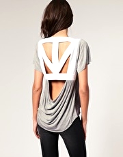 ASOS PREMIUM Caged Back T-Shirt
