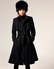 ASOS Premium Double Front Fit And Flare Coat