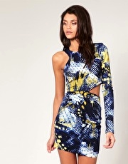 ASOS Printed Neoprene Bodycon Dress