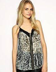 ASOS Printed Zip Front Camisole