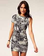ASOS Printed Zip Side Dress