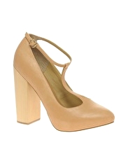 ASOS PRISSY Block Heel T-Bar Court Shoe