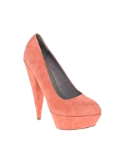 ASOS PUMPKIN Suede Pointed Court Shoe