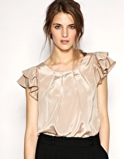 ASOS Ruffle Sleeve Smart Blouse
