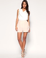 ASOS Scalloped Hem Silk Short