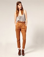 ASOS Seam Paperbag Peg Trousers