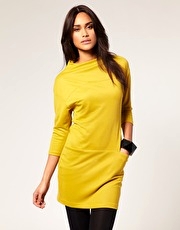 ASOS Seamed Boat Neck Shift Dress