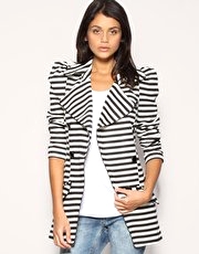 ASOS Shark Shoulder Longline Blazer