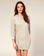 ASOS Sheer Panel Hoodie Dress