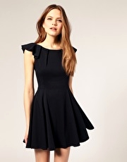 ASOS Shoulder Fold Flippy Dress