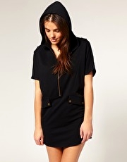 ASOS Shoulder Tab Hoodie Dress