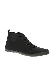 ASOS Side Zip Hi-Top Plimsolls
