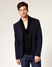 ASOS Skinny Fit Jersey Navy Blazer