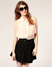 ASOS Sleeveless Cape Blouse