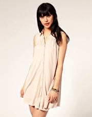 ASOS Sleeveless Shirt Dress