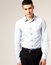 ASOS Slim Fit Contrast Button Shirt - 2