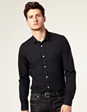 ASOS Slim Fit Contrast Button Shirt