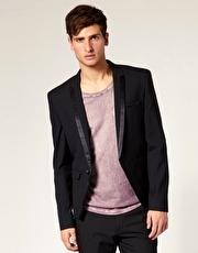 ASOS Slim Fit Cutaway Black Blazer