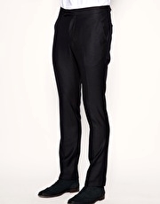 ASOS Slim Fit Metallic Black Trousers