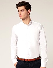 ASOS Slim Fit Shirt With Mini Collar