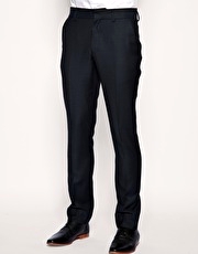 ASOS Slim Fit Tuxedo Navy Trousers
