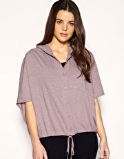 ASOS Slouchy Button Through Hoodie Lounge Top