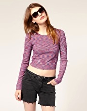 ASOS Space Dye Ribbed Crop Knit Jumper